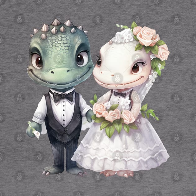 Crocodile Couple Gets Married by Chromatic Fusion Studio